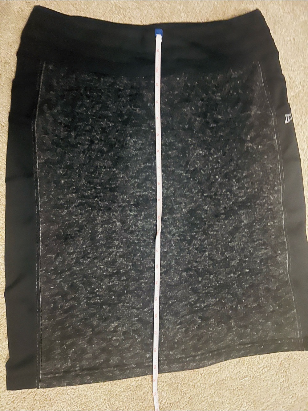 SkirtSports Black Textured-Panel Pencil Skirt